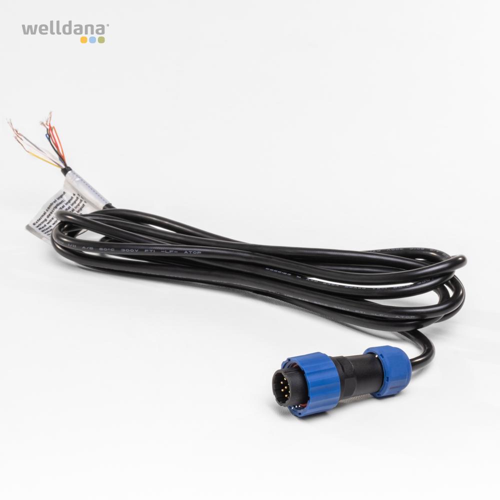 7 pollet stik m. 2,5 m ledning