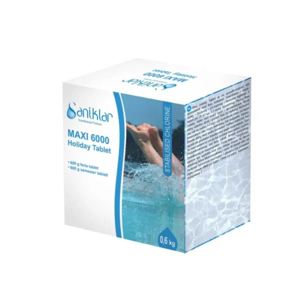 Saniklar Maxi 6000 Holiday Tablet 600 g klortablet til pool