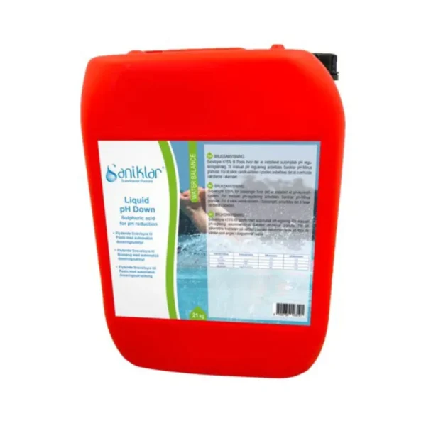 Liquid pH Down flydende pH minus til automatisk dosering i pool