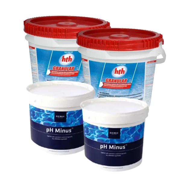264468 hth klorgranulat, 20 kg & ph minus, 15 kg