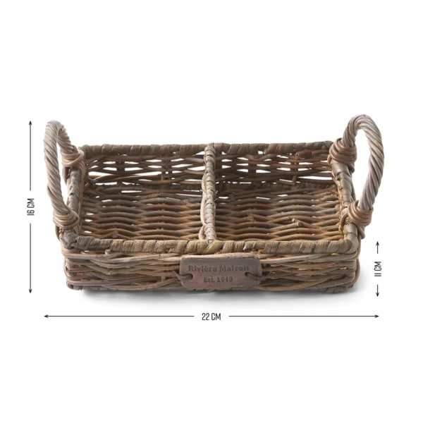 Sæbebakke i rattan fra Rivièra Maison med dimensioner