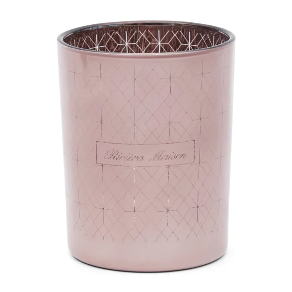 Ballad Mauve fyrfadsstage i pink glas fra Rivièra Maison