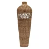 474950 cross weave rattan vase