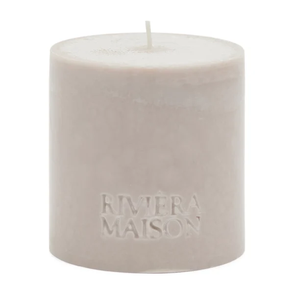 ECO bloklys som måler 10x10cm og er i beige stearin fra Rivièra Maison.