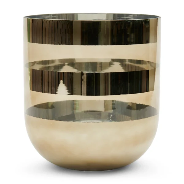 Orianna lanterne i glas med guld striber fra Rivièra Maison
