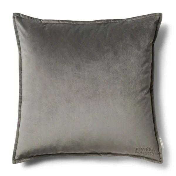 516130 grå pudebetræk i velour, 60 x 60 cm