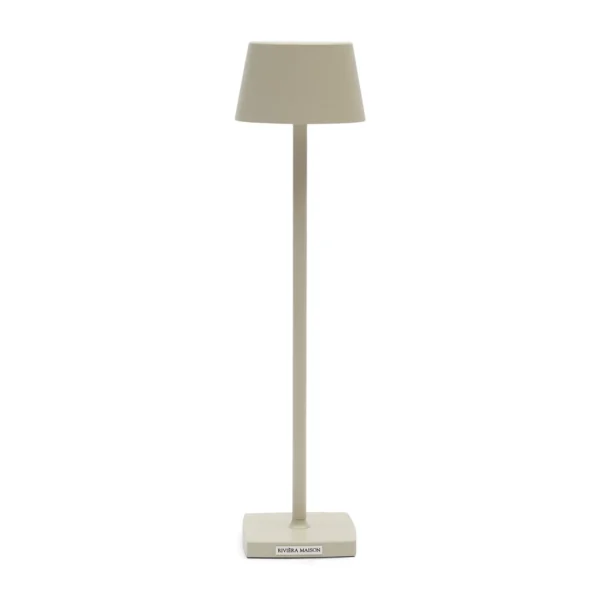 Luminee USB bordlampe i beige aluminium fra Rivièra Maison