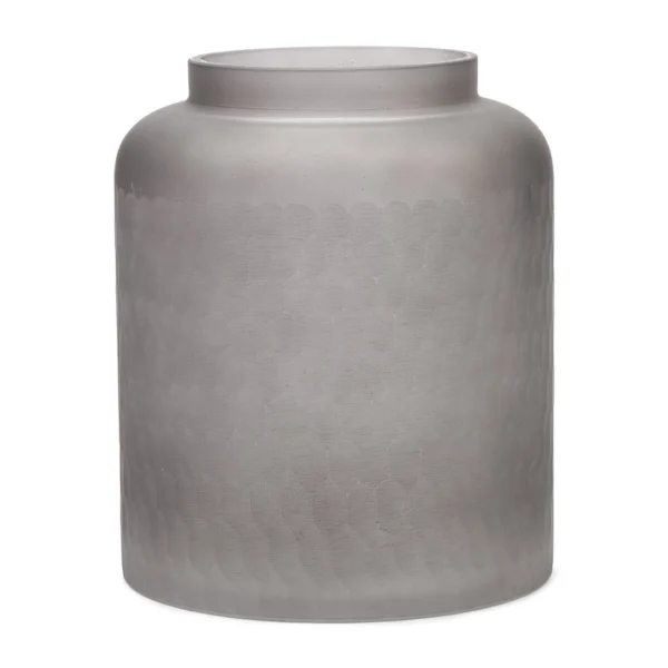 Milos lanterne i størrelse S. Lanternen er fremstillet i gråt glas fra Rivièra Maison.