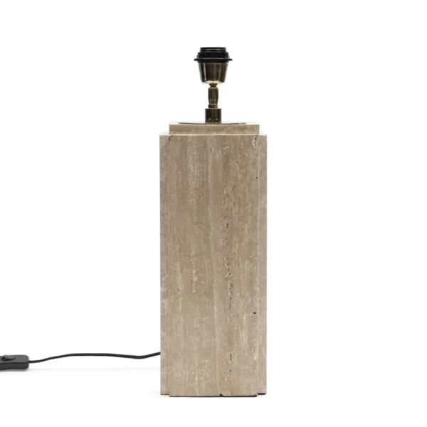 Novalie lampefod i beige travertin fra Rivièra Maison