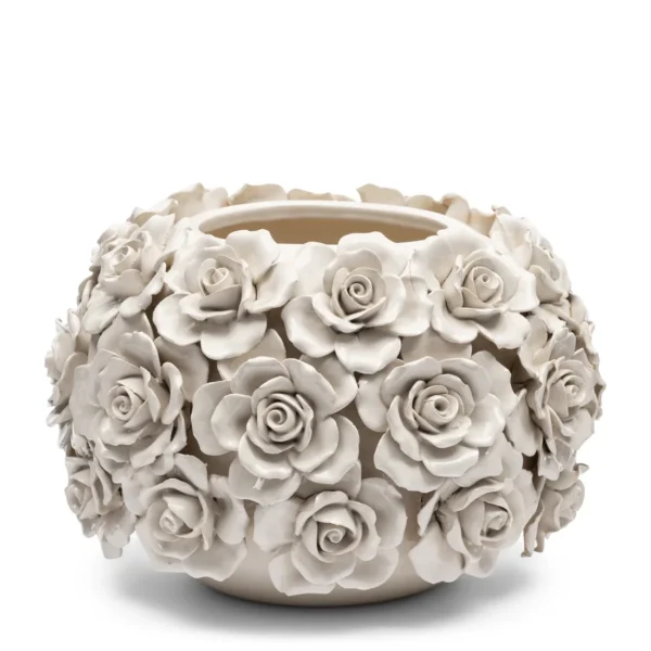Rose vase i str. S og i hvid keramik fra Rivièra Maison