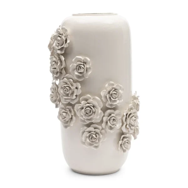 Rose vase i størrelse L fra Rivièra Maison som er fremstillet i hvid keramik.