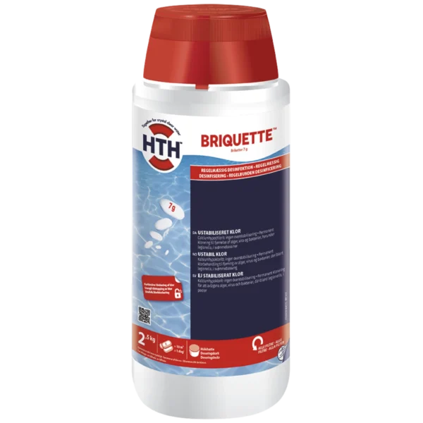 HTH Briquette Day Tabs 7 g ustabiliserede klortabletter til pool