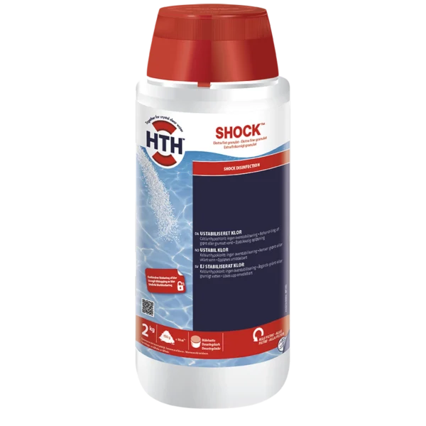HTH Shock Powder ustabiliseret chokklor til pool