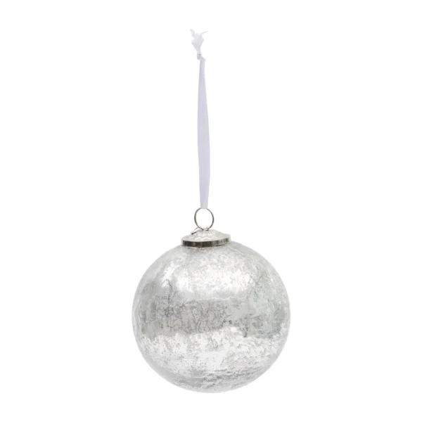 Antik julekugle i sølvfarvet glas og med en diameter på 13 cm fra Rivièra Maison