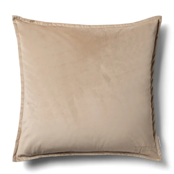 Velour pudebetræk i beige som måler 60x60cm fra Rivièra Maison