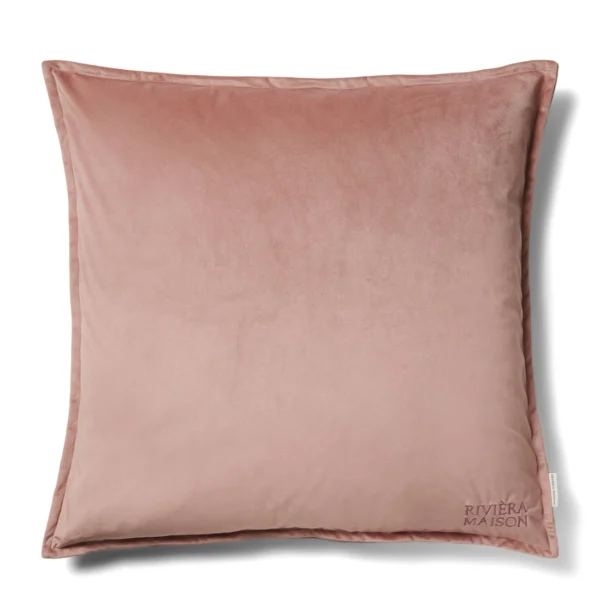 Pinkfarvet velour pudebetræk i 60x60cm fra Rivièra Maison