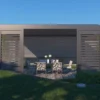 Jalousidøre til Viskan pergola med justerbare aluminiumslameller